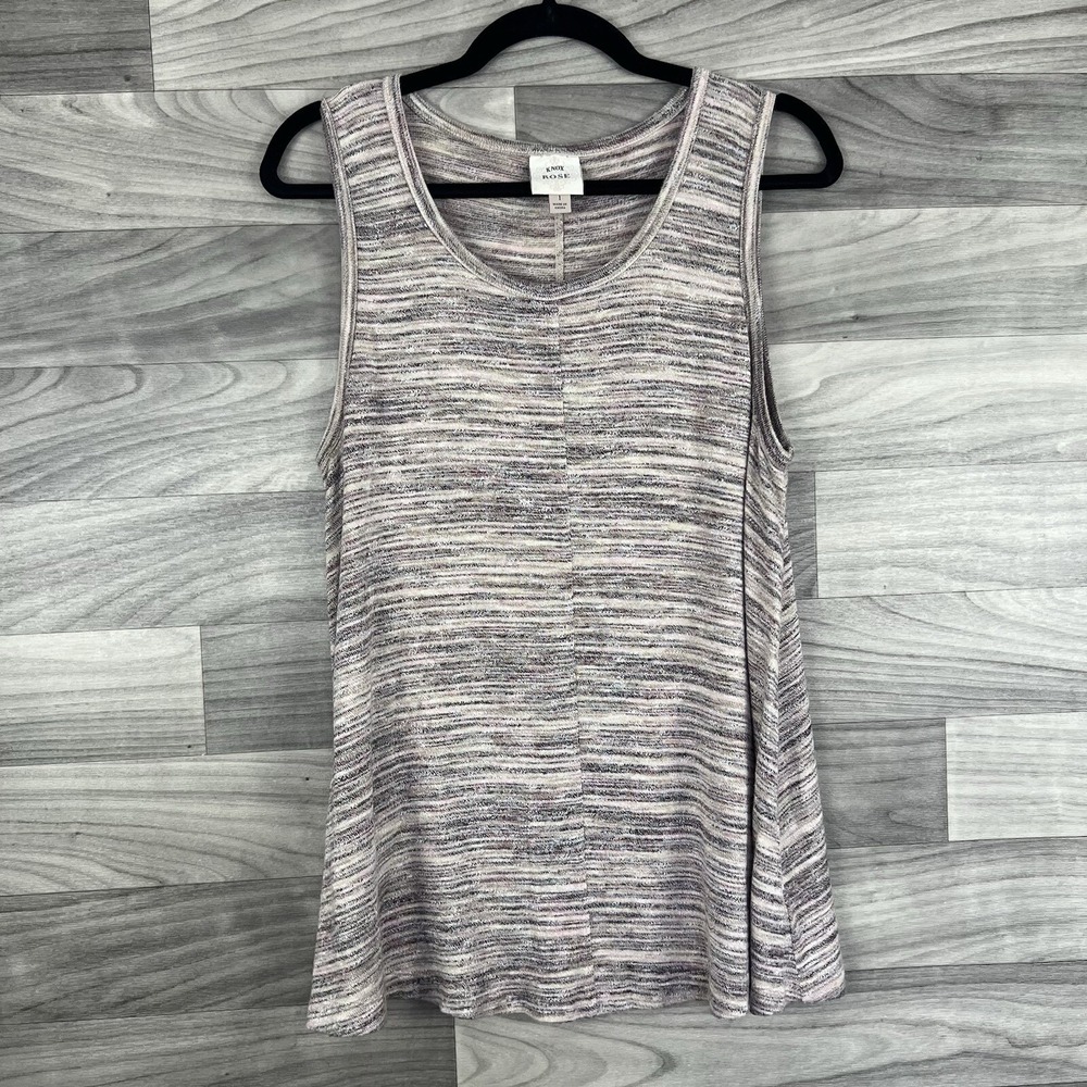 Knox Rose Shirt Womens 1X Pink Tunic‎ Tank Top Sleeveless Lagenlook Minimalist